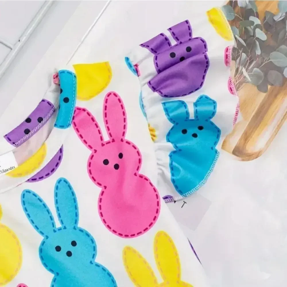 Adorable Colorful Easter Bunny Peeps Dress Sz 12-24 Mos
